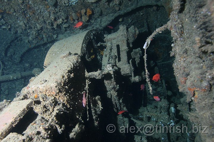 USS_Aaron_Ward-214.JPG - Inside the forward 5 inch gun