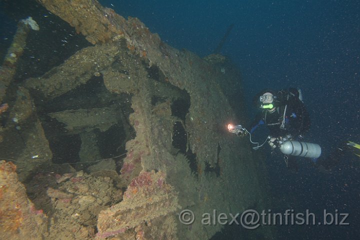 USS_Kanawha-27.JPG - Chris investigates the bridge superstructure